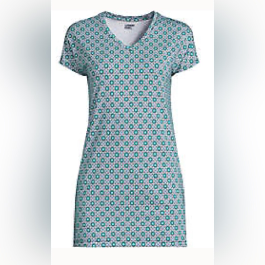 Lands' End 3x (24/26) V-Neck Lightweight Jersey Extra Long Tunic